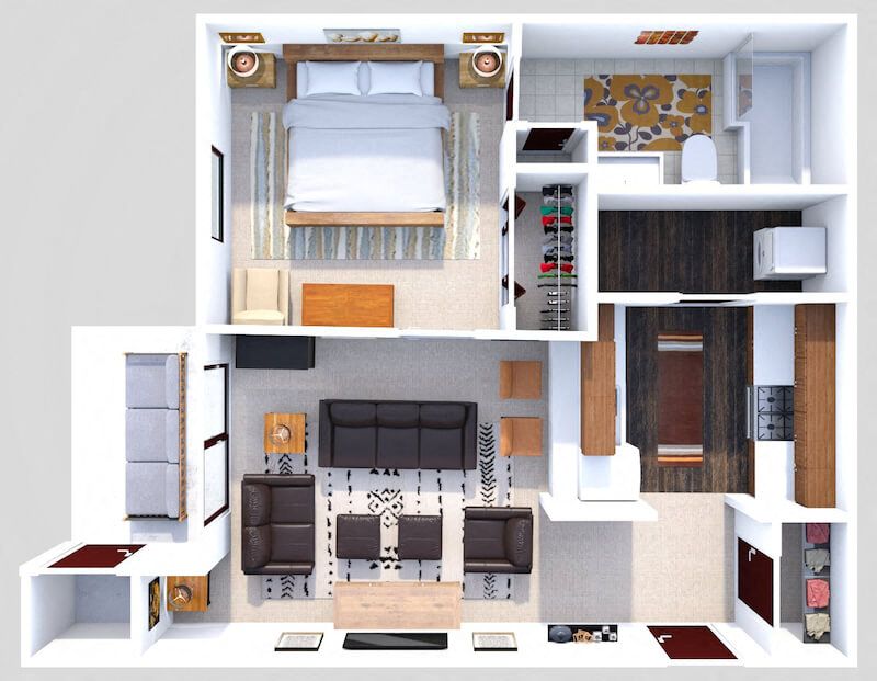 Phase I - Executive 1 Bed 1 Bath floor plan
